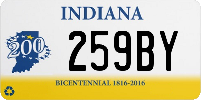 IN license plate 259BY