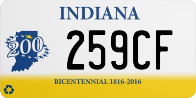 IN license plate 259CF