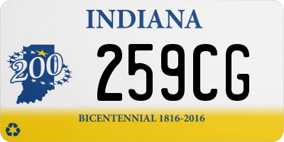 IN license plate 259CG