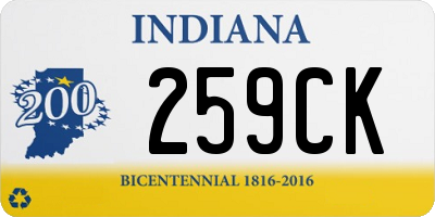 IN license plate 259CK