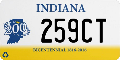 IN license plate 259CT