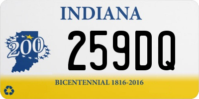 IN license plate 259DQ