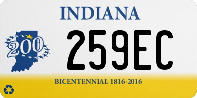 IN license plate 259EC