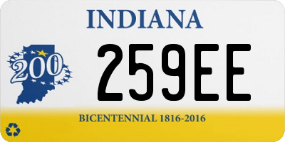 IN license plate 259EE