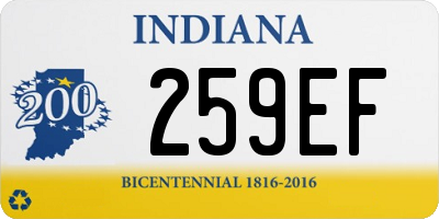 IN license plate 259EF