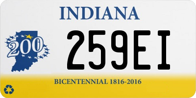 IN license plate 259EI