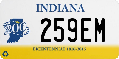 IN license plate 259EM