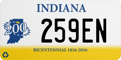 IN license plate 259EN