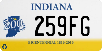 IN license plate 259FG