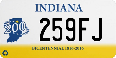 IN license plate 259FJ