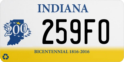 IN license plate 259FO