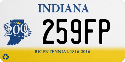 IN license plate 259FP