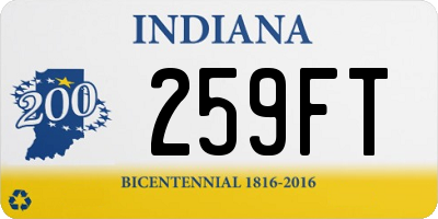 IN license plate 259FT