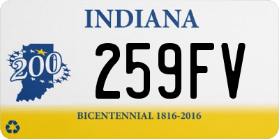 IN license plate 259FV