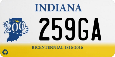 IN license plate 259GA