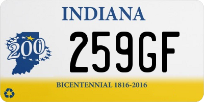 IN license plate 259GF