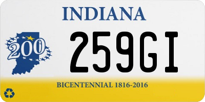 IN license plate 259GI