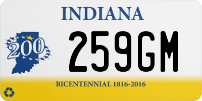 IN license plate 259GM