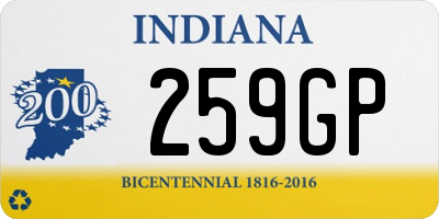 IN license plate 259GP