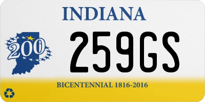 IN license plate 259GS