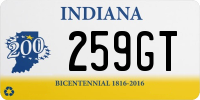 IN license plate 259GT