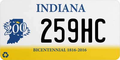 IN license plate 259HC