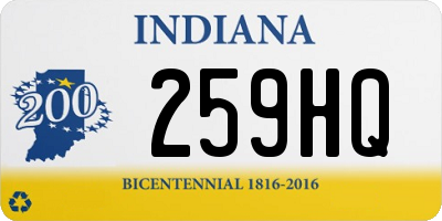 IN license plate 259HQ