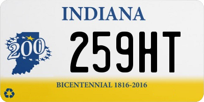 IN license plate 259HT