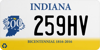 IN license plate 259HV