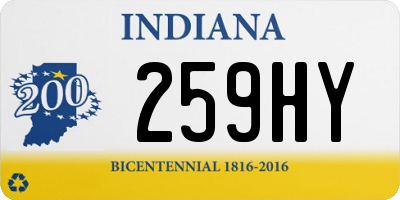 IN license plate 259HY