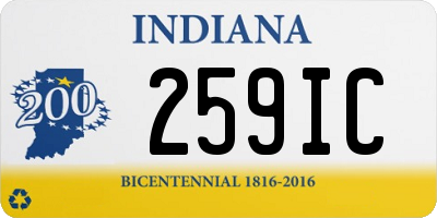 IN license plate 259IC