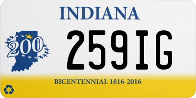 IN license plate 259IG