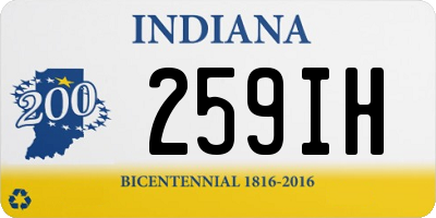 IN license plate 259IH