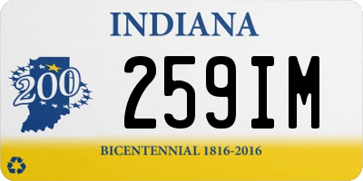 IN license plate 259IM