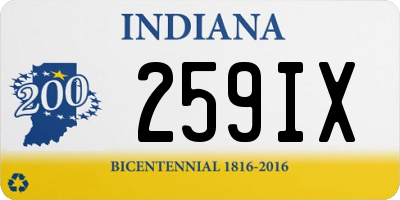 IN license plate 259IX