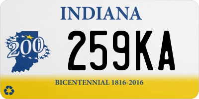 IN license plate 259KA