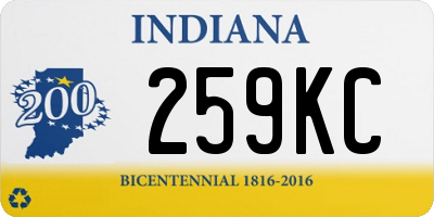 IN license plate 259KC