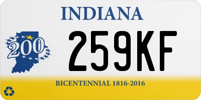 IN license plate 259KF