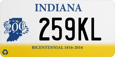 IN license plate 259KL