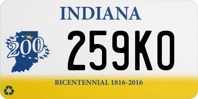 IN license plate 259KO