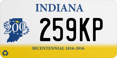 IN license plate 259KP