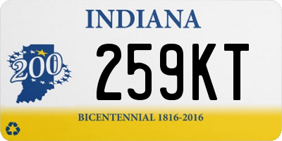 IN license plate 259KT