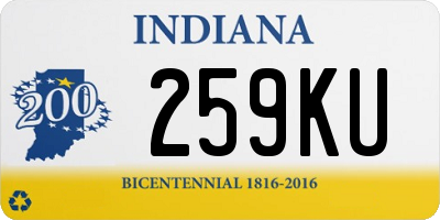 IN license plate 259KU