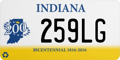 IN license plate 259LG