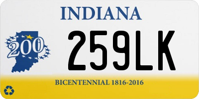 IN license plate 259LK