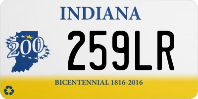 IN license plate 259LR