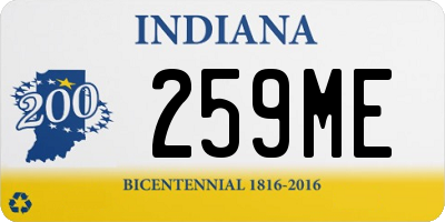 IN license plate 259ME