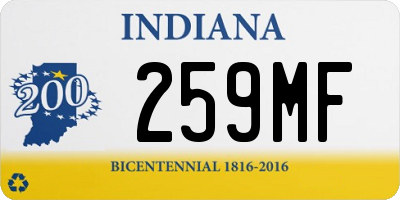 IN license plate 259MF