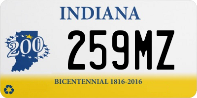 IN license plate 259MZ