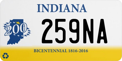 IN license plate 259NA